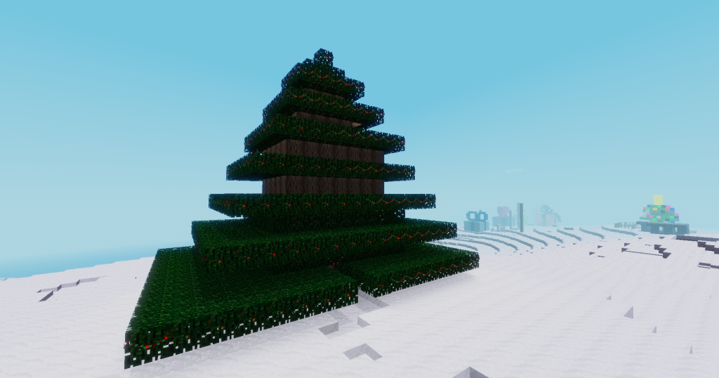 Minetest Weihnachtsbaum in Übergröße