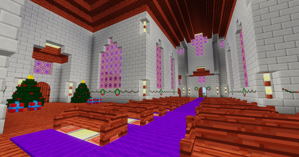 Minetest Kirche von innen