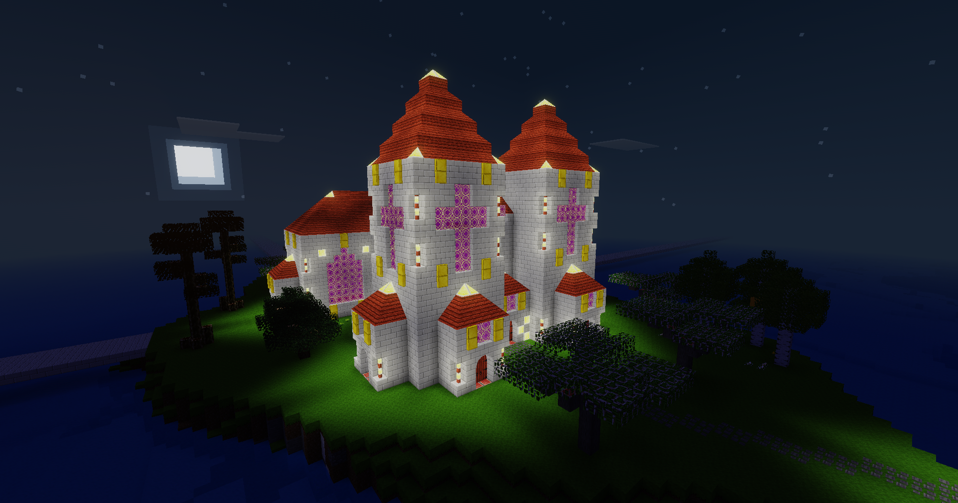 Minetest Kirche von außen