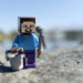 Lego-Minecraft-Figur als Minenarbeiter