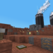 Kupfermine mit Fabrik im Hintergrund im Minetest-Game MineHandy