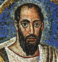 Paulus von Tarsus. Mosaik aus dem 5. Jhdt.
