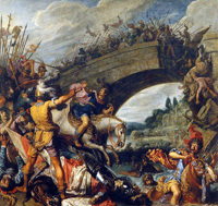 Pieter Lastman (1583-1633): Schlacht bei der Milvischen Brücke
